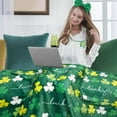 thumbnail image 5 of St Patricks Day Blanket,Shamrock Blanket,St Patricks Throw Blanket for Couch Sofa Bed Decorative, St Patricks Day Decorations,St Patrick''s Day Throw Soft Flannel Blanket Home Decor 60x50 Inches, 5 of 6