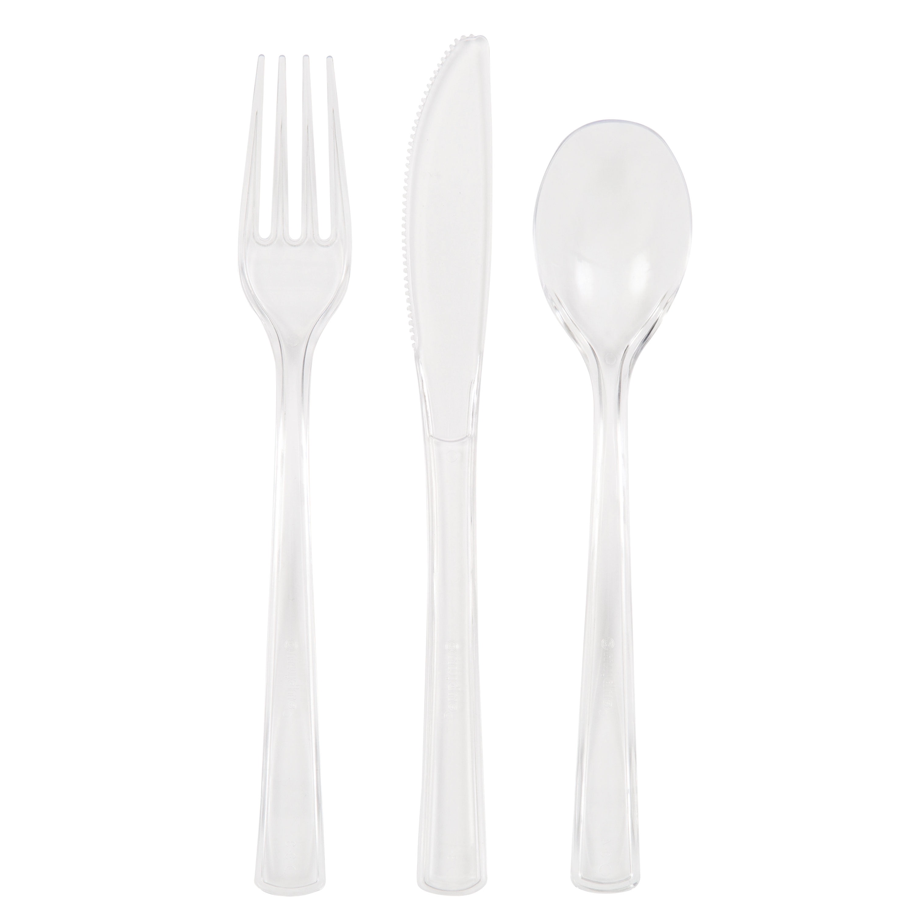 Clear Plastic Cutlery Set for 50, 150pcs