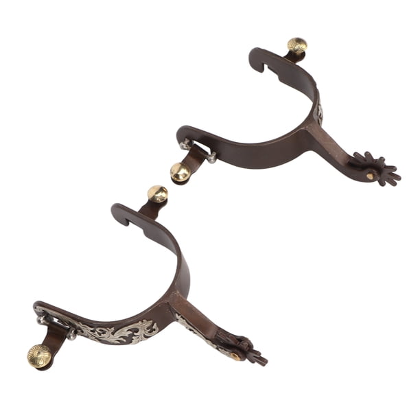 Espuelas de acero, 2 piezas Espuelas de vaquero occidental Espuelas Espuelas de vaquero Integración perfecta Jadeshay A