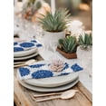 thumbnail image 5 of Dahlia Flower Cloth Napkins Set of 8 Reusable Dinner Napkins, Farmhouse Botanical Blue Grey Floral Cocktail Napkin Washable Table Napkins for Wedding/Holiday Party/Baby Shower 20"x20", 5 of 7