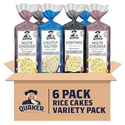 Quaker Large Rice Cakes, 3 Flavor Topper Variety Pack, Pack of 6
