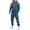 A01-Navy, variant on Jinhomg Two Piece Sweat Suits Men Oversized Fleece Hoodie & Stretch Drawstring Joggers Set Winter Causal Workout Hiking Tracksuits Outfits
