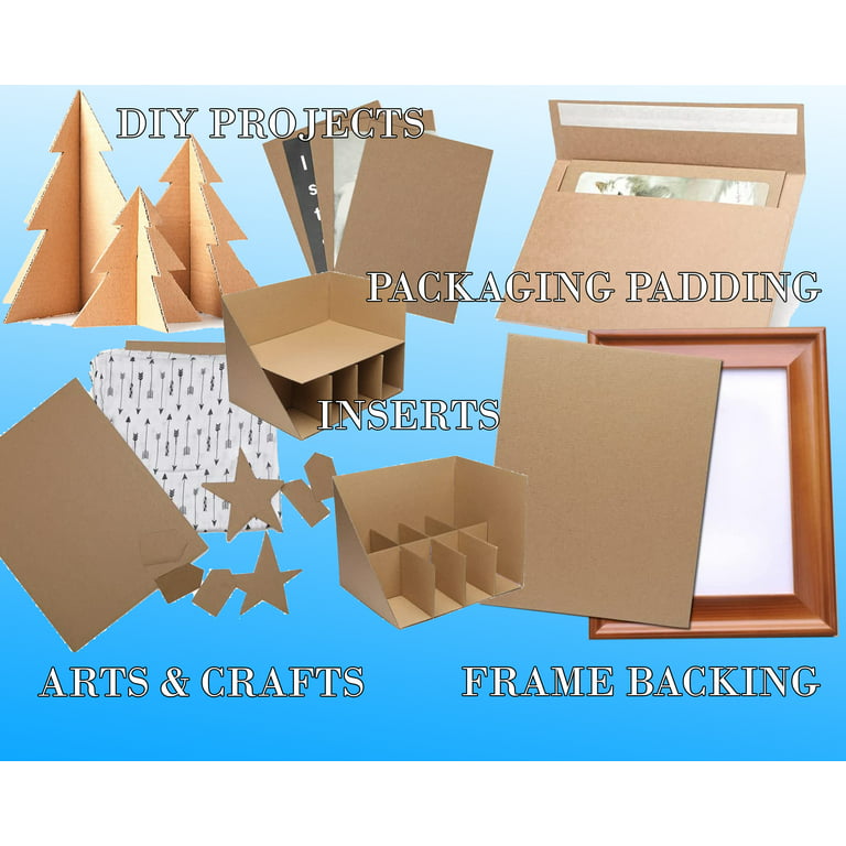  100 Pcs Corrugated Cardboard for Crafts 5 x 7 Inch Flat  Cardboard Pads Corrugated Paper White Cardboard Sheets Cardboard Poster  Board for Shipping Mailing Picture Frame Backing DIY Projects, White :  Office Products