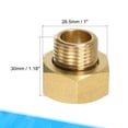 thumbnail image 2 of Unique Bargains G3/4 Femelle x G1/2 Filetage Mâle Raccord de Tuyau en Laiton 26.5mm Raccord Hexagonal, 2 of 5