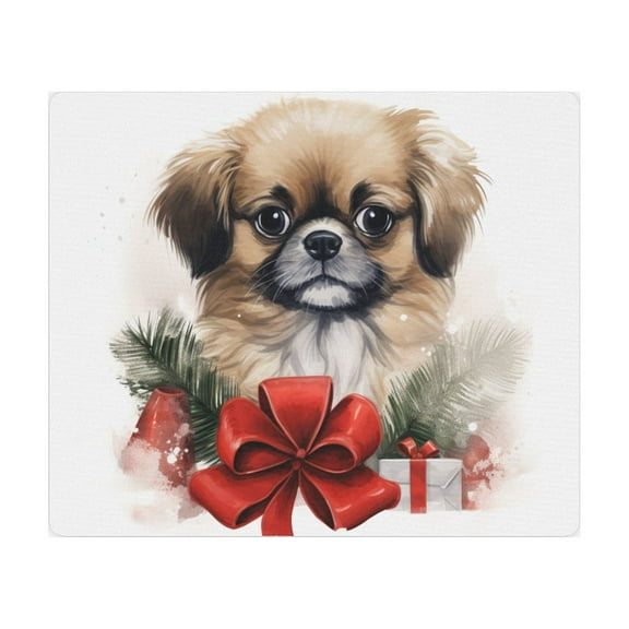DistinctInk Mouse Pad - 1/4" Foam Rubber - Tibetan Spaniel Puppy Drawing