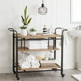 Better Homes & Gardens Crossmill Metal Bar Cart, Weathered Finish