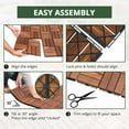 thumbnail image 5 of 10 Pcs Interlocking Deck Tiles, Waterproof Acacia Wood Patio Flooring for Balcony & Outdoor Use (Dark Brown), 5 of 9