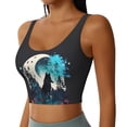 thumbnail image 5 of Sports Bra For Women, Artistic Moon Valley Wolf Sports Bras For Women High Support, Workout Tank Tops Woman With Removable Cups, 5 of 8