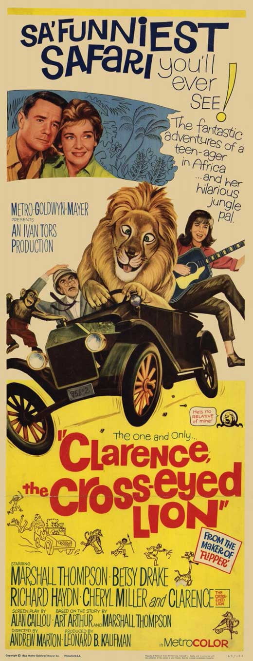 Clarence The Cross Eyed Lion - movie POSTER (Style B) (11