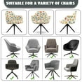 thumbnail image 6 of Xixirimido Colored Animal Paws Pattern Swivel Office Arm Chair Covers Stretch Soft Desk Chair Slipcovers, Curved Back Leisure Armrest Chair Protector Accent Dining Chair Cover, 6 of 7