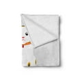thumbnail image 2 of Japanese Cat Soft Flannel Fleece Throw Blanket, Maneki Neko Typography White Cat Prospering, Cozy Plush for Indoor and Outdoor Use, 50" x 70", White Coconut, by Ambesonne, 2 of 5