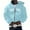 Light Blue#9527, variant on BOOMNY Mens Hoodies Long Sleeve Hoodie for Men Solid Color Soft Warm Pullover Hooded Sweatshirt Cozy Fall Winter Hoodies With Pocket