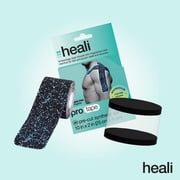 Heali PRO Kinesiology Tape, 20 Pre-Cut Strips, Synthetic Silk, Menthol, Blue, Pack of 1