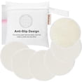 thumbnail image 1 of HAYANOrganic Nursing Pads 6 PCS Washable Anti Slip Breast Pads for Breastfeeding Soft Super Absorbent 4 Layer Reusable Nipple Pads with Wet and Laundry Bags 4.9 Inch, 1 of 1