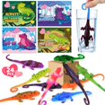 thumbnail image 1 of Shemira Paquete de 24 tarjetas para San Valentín con juguetes de lagartija de colores, 1 of 7