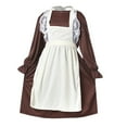 thumbnail image 4 of EnJoCho Teen Girls German 𝖮ktoberfest Dress Set - 𝖬edieval Be𝖾r Festival Dress with Apron & Hat 3pcs for 𝖢arnival, Cos-play, Themed Parties, 4 of 9