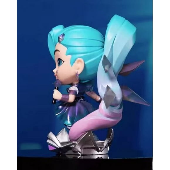 Genuine League of Legends KDA Seraphine cartoon game garage Kit Movable doll Animation ornament Model birthday gift for boy kids