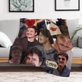 thumbnail image 6 of Pedro Pascal Blanket Handsome #9 Super Soft Throw Blanket Silky Flannel Lightweight for Sofa, Bed Blanket All Season Use 30""*40""（76 * 100cm）, Style-1, 6 of 6