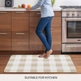 thumbnail image 5 of Beige Plaid Door Mat&nbsp;Indoor Outdoor Entrance,Non Slip Small Rug for Kitchen Bathroom Entryway Rug,Spring Summer Farmhouse Buffalo Checkered Washable Doormat Floor Mat 18x30 Inch, 5 of 8