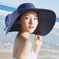 thumbnail image 2 of Sombrero de paja con protección solar para playa, sombrero de playa plegable, sombrero de ala grande para mujer, sombrero para el sol, sombrero para vacaciones en la playa, sombrero para el, 2 of 6