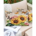 thumbnail image 6 of Vintage Sunflower Throw Pillow Cover 20 x 26 Inch Decorative Pillow Cover Spring Summer Botanical Floral Rustic Lumbar Pillowcase Seasonal Rectangle Cushion Case for Couch Sofa Bed Living Room, 6 of 7