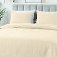 thumbnail image 5 of Quilt Set Queen Size - Lightweight Quilts Summer Bedspreads for All Season 3 Piece (1 Quilt, 2 Pillow Shams) - Cream, 5 of 7