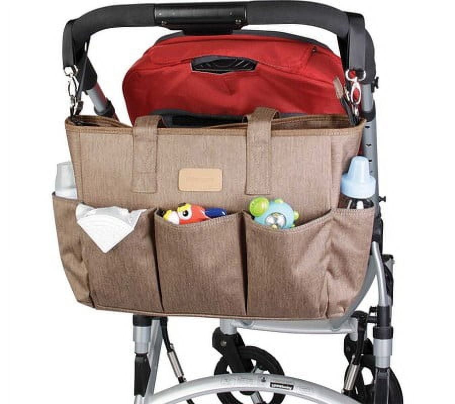 Kalencom Nola Tote Diaper Bag with Changing Pad & Stroller Straps, Toffee