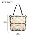thumbnail image 5 of FORMRS Womens Canvas Tote Bag with Zipper Inner Pocket Shoulder Handbag, Retro Black Stars, 5 of 7