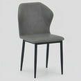 thumbnail image 6 of LeisureMod Mosaic Dining Upholstered Fabric Side Foam Cushioned Modern Accent Chair with Metal Legs for Living Room, Kitchen, Olive Green, 6 of 14