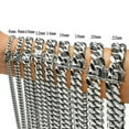 thumbnail image 2 of CUITING 6-22mm Mens Hip Hop Stainless Steel Miami Cuban Link Chain Necklace Silver Color-32 in-20mm, 2 of 7