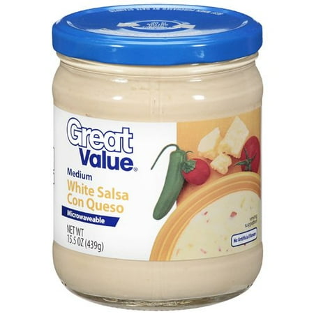 Great Value Medium White Salsa con Queso, 15.5 Oz.