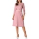thumbnail image 2 of Vestido A-Line de la Edición INSPIRE CHIC para Mujeres, Color Contrastante, Vestido Tweed para el Trabajo, Talla XL, Rosa, 2 of 5