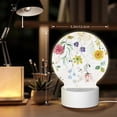 thumbnail image 6 of Salouo Wildflowers for Round Acrylic Night Light - Acrylic Sheets with LED Light Lamp Base - Decorative Night Lamp for Restaurant Bar Cafe Shop Room Decoration, 6 of 9