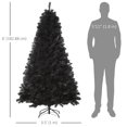 thumbnail image 3 of HOMCOM 6ft Artificial Christmas Tree Home Decoration Automatic Open, Black, 3 of 10