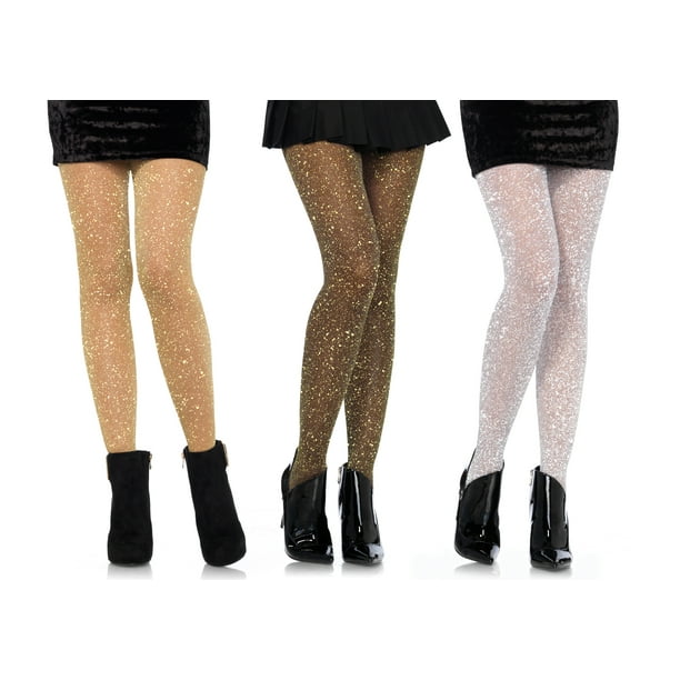 glitter nude tights