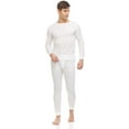 thumbnail image 6 of SOCKS'NBULK 6 Pack of 2pc Thermal Sets for Men, Base Layer Long Johns Underwear, Top & Bottom, Cotton, Solid Colors (Large, Off White), 6 of 6