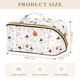 thumbnail image 4 of FORMRS Makeup Bag Travel Cosmetic Organizer for Women Fold Flat Zipper Pouch with Handle, Ghost Design, 4 of 8