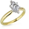 1 Carat Marquise Diamond Solitaire Ring in 14kt Yellow Gold