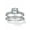 White/Platinum-Plated Sterling Silver, variant on 2.52 TCW Round Cut Cubic Zirconia 14k Yellow Gold-plated or Platinum-plated Sterling Silver Bridal Ring Set