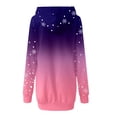 thumbnail image 5 of IROINNID Christmas Hooded Dress for Women with Pocket Graphic Print Thigh Length Xmas Party Dress,Purple, 5 of 5