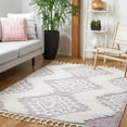 thumbnail image 2 of SAFAVIEH Moroccan Tassel Desmond Southwestern Shag Area Rug, Pink/Ivory, 9' x 12', 2 of 8