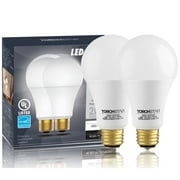 TorchStar 3 Way A21 LED Light Bulb, 40/60/100 Watts, 5000K Daylight, E26 Medium Screw Base, Pack of 2