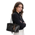 thumbnail image 2 of Deago Vintage Shoulder Bags for Women Y2k Fall Purse Top Handle Hobo Handbag PU Leather Tote Bag with Cute Pendant (Black), 2 of 8