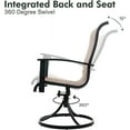 thumbnail image 3 of Grand Patio Outdoor Swivel Dining Arm Chairs - Set of 2, Metal Frame, Mixed Coffee, 3 of 8