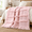 Baby Pink-60"x80", variant on Army Green 60"x80" Quilted Boho Throw Blanket for Bed Sofa Couch