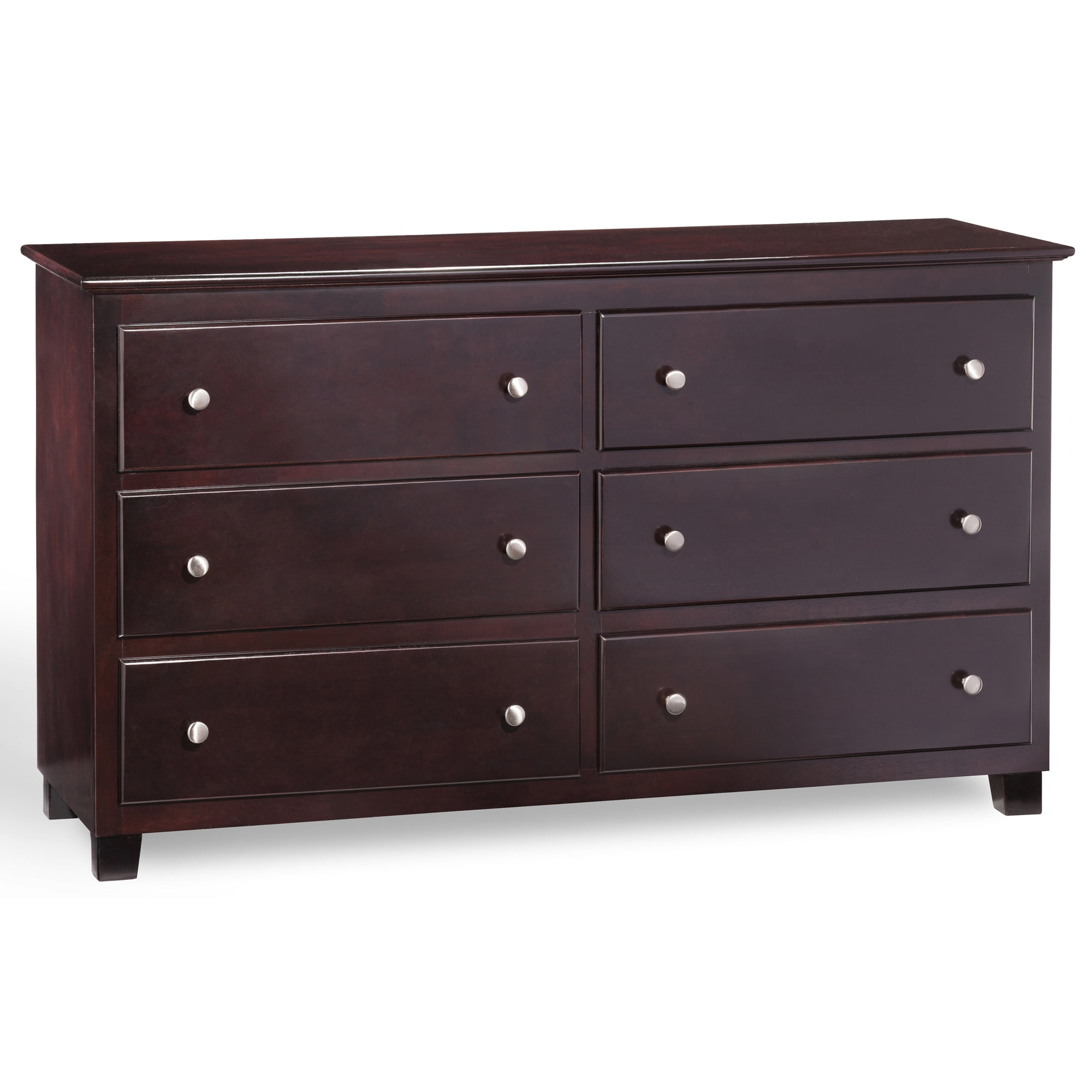 Atlantic Furniture Atlantic Espresso Wood 54 Inch 6 Drawer Dresser