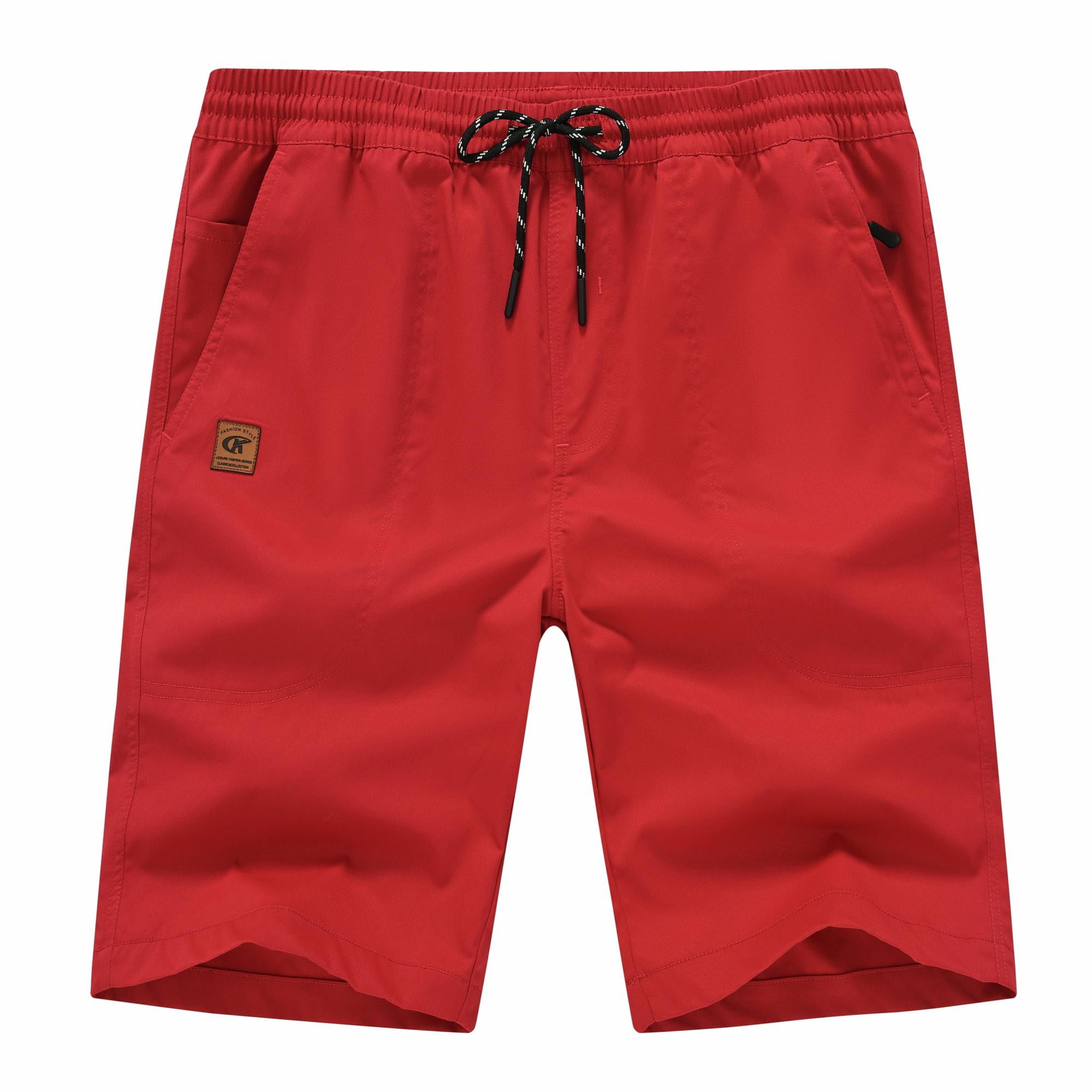 Satankud Men's Woven Shorts Cargo Drawstring Elastic Waist with ...