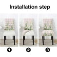 thumbnail image 2 of Parson Chair Covers Stretch Washable Plaid Spring Wildflowers Dining Chair Slipcovers Pink Spandex Removable Chair Protectors Covers for Banquet Ceremony Wedding,Set of 4, 2 of 6