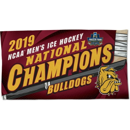 Bulldogs Locker Room Sham Minnesota Duluth Bulldogs WinCraft 2019 NCAA Men's Ice Hockey National Champions 22'' x 42'' Two-Sided Official Locker Room Towel - No Size ()
