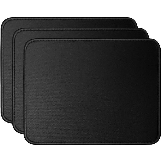 4 Mouse Pad Stitched Edges Textured Large Mouse Pads Mat Natural Non-Slip  Rubber Base Mouse-pad for Laptop, Computer & PC, 11 x 8.7 inches, Black -  Walmart.com